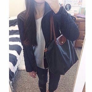 Quilted navy blue jacket